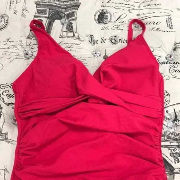 SEA LEVEL Riviera Rib Cross Front One-Piece Swimsuit - Picture 4 of 8